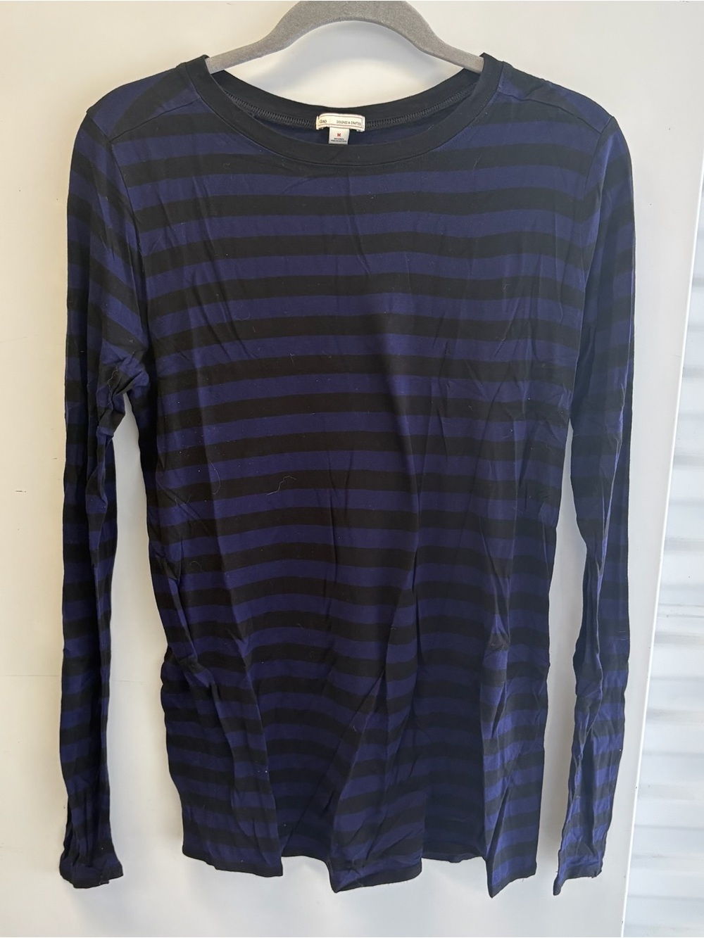 GAP Striped Long Sleeve Shirt - purple and navy
